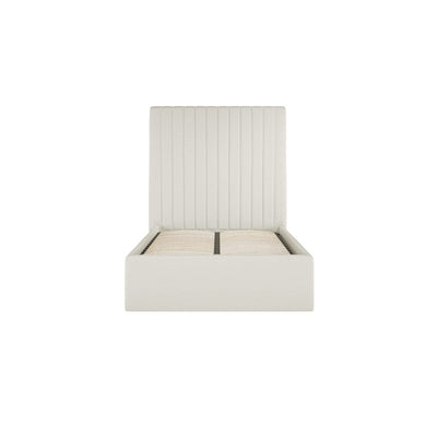 Harriet Single Ecru Textured Channelled Ottoman Bed Beds and Headboards 