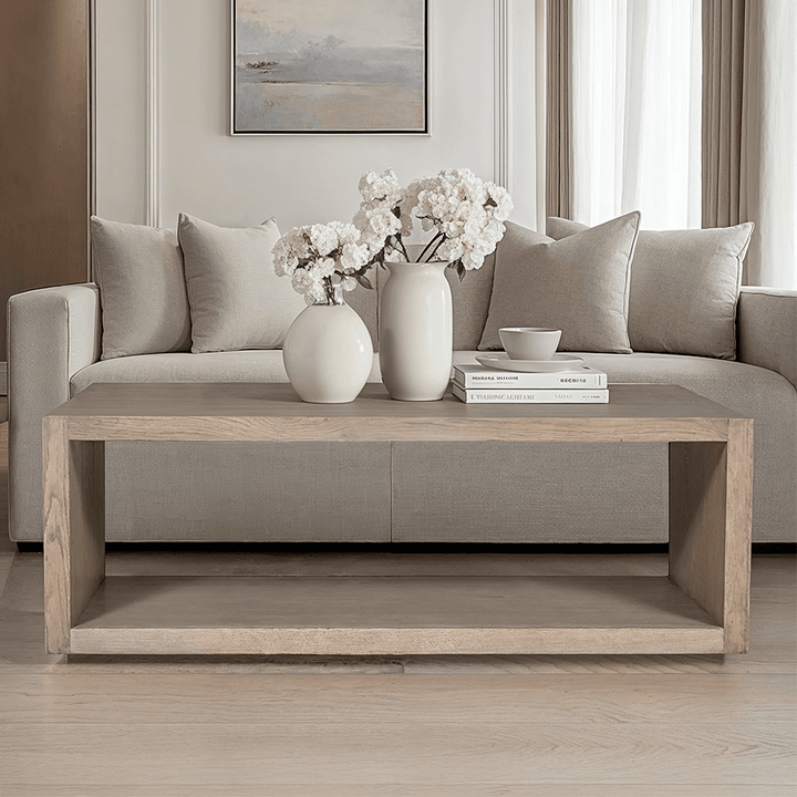 Hayden Smoked Oak Rectangular Coffee Table Furniture 