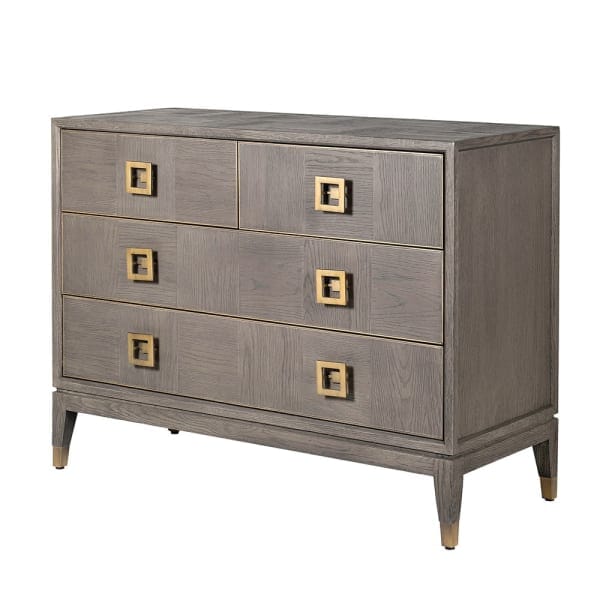Haye Chestnut & Gold Chest of Drawers Furniture 