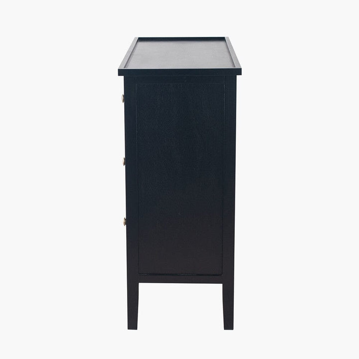 Henrik Black 4 Drawer Chest with Gold Handles Furniture 
