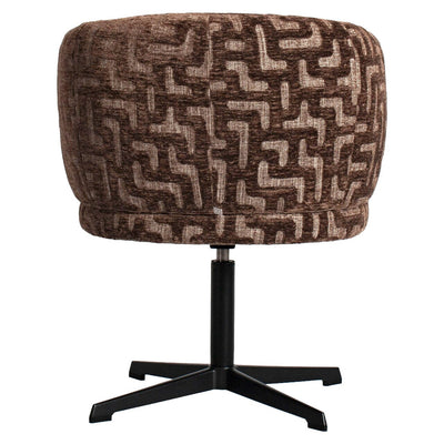 Herman Brown Patterned Swivel Dining Chair Furniture 