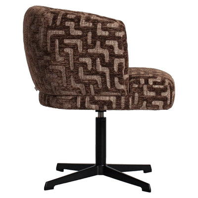Herman Brown Patterned Swivel Dining Chair Furniture 