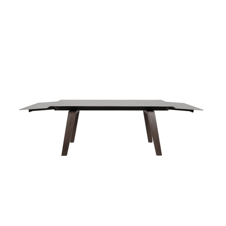 Hielle Extendable Marble Dining with Walnut Legs Furniture 