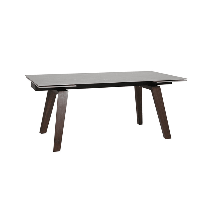 Hielle Extendable Marble Dining with Walnut Legs Furniture 