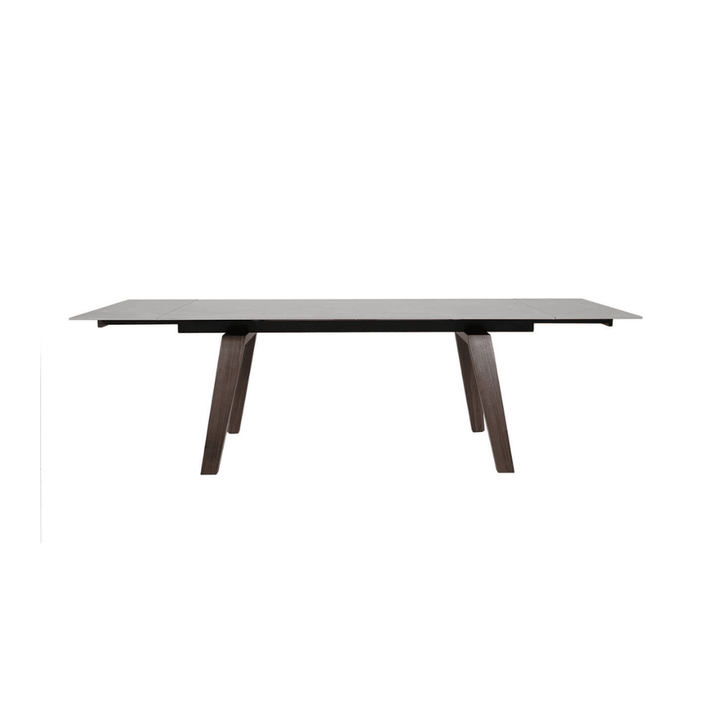 Hielle Extendable Marble Dining with Walnut Legs Furniture 