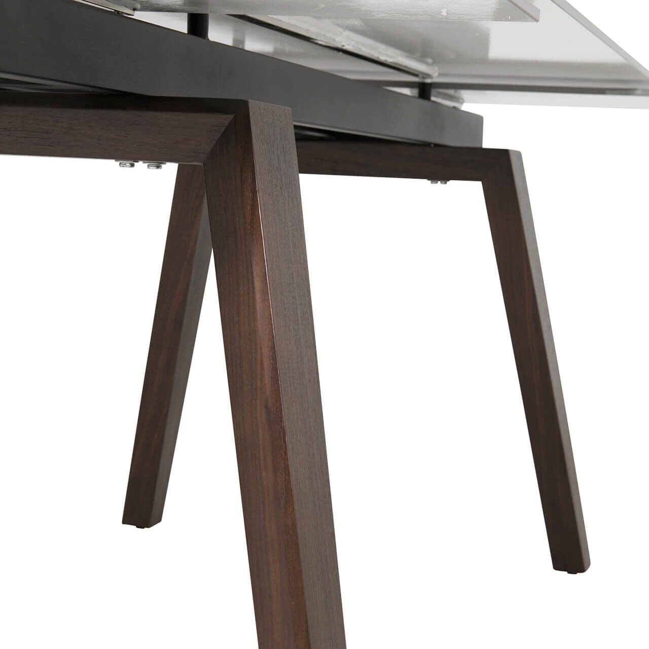 Hielle Extendable Marble Dining with Walnut Legs Furniture 