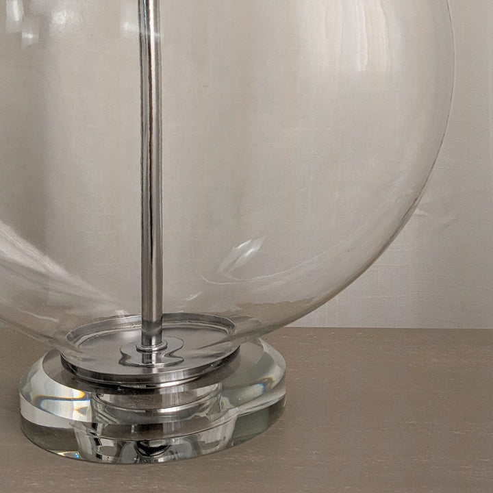 Hiero Glass & Silver Table Lamp Lighting 