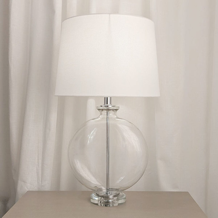 Hiero Glass & Silver Table Lamp Lighting 