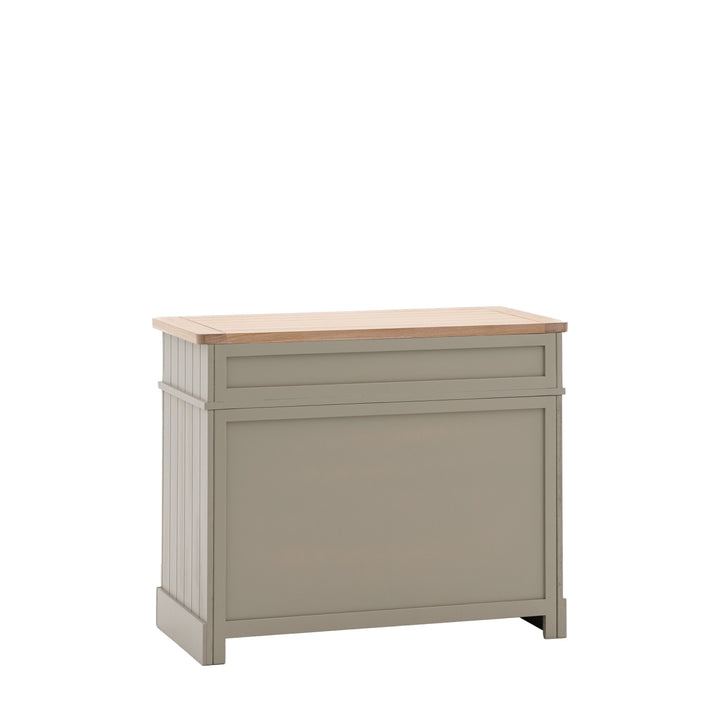 Highclere Sage Green Painted 2 Door Sideboard with Oak Top Furniture 