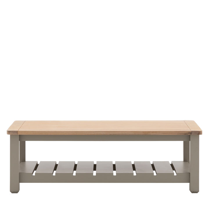 Highclere Sage Green Painted Coffee Table with Oak Top Furniture 