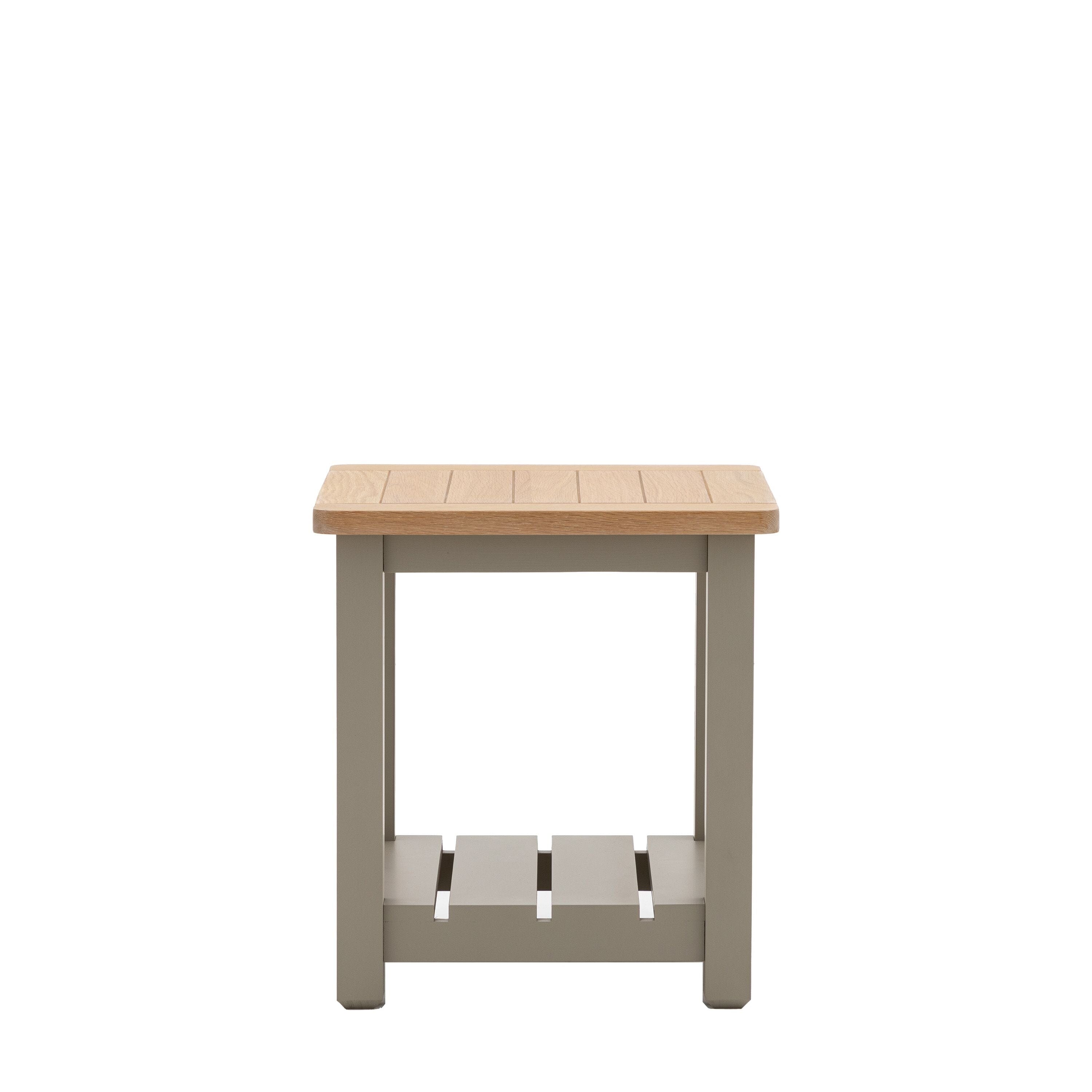 Highclere Sage Green Painted Side Table with Oak Top Furniture 