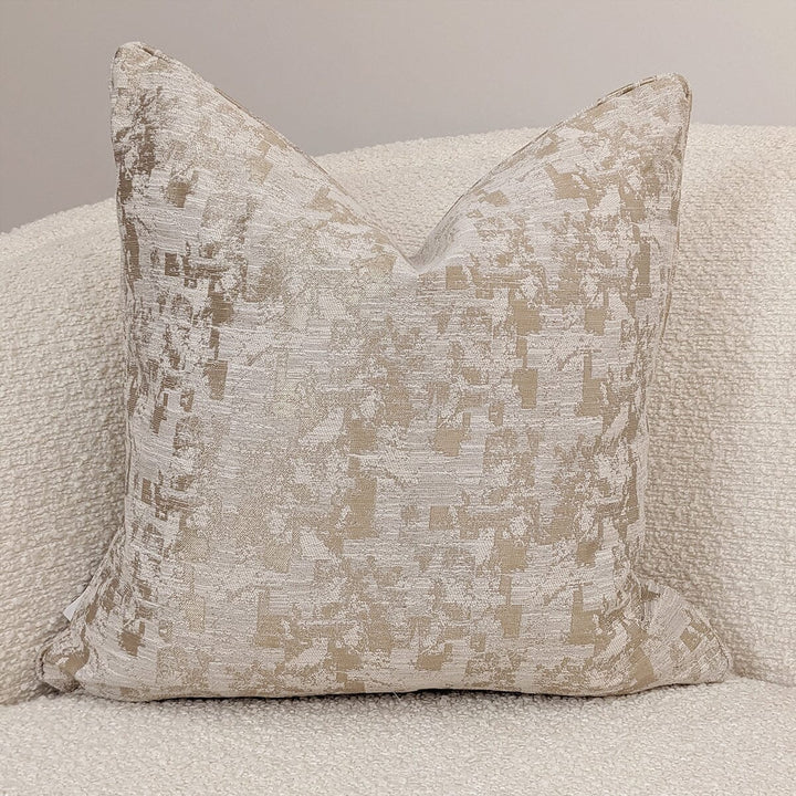 Hornsby Antique Gold Distressed Effect Cushion - 43 x 43cm Textiles 