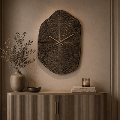 Hygge Bronze Abstract Wall Clock Accessories 
