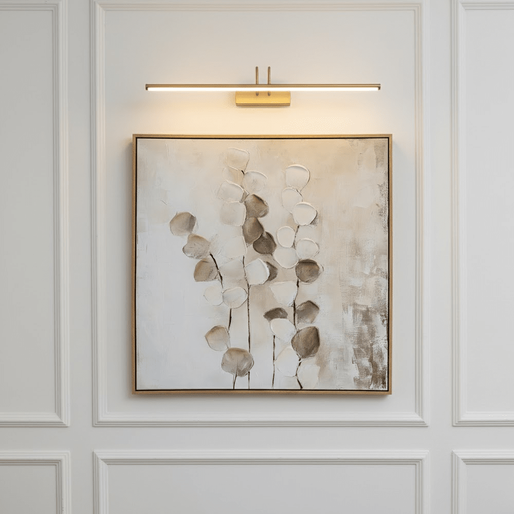 Ila Neutral Leaf Print Framed Canvas Wall Art Accessories 