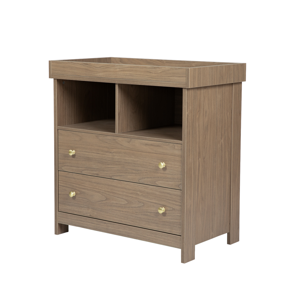 Walden Taupe Wooden 2 Drawer Changing Unit