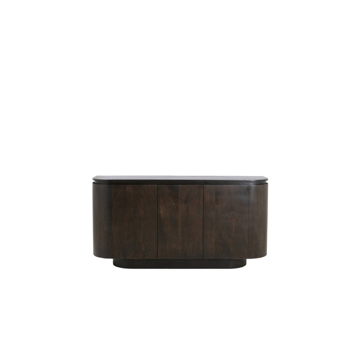 Romie Dark Wood Curved Sideboard