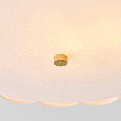 Pandora Cream & Gold Flush Ceiling Light