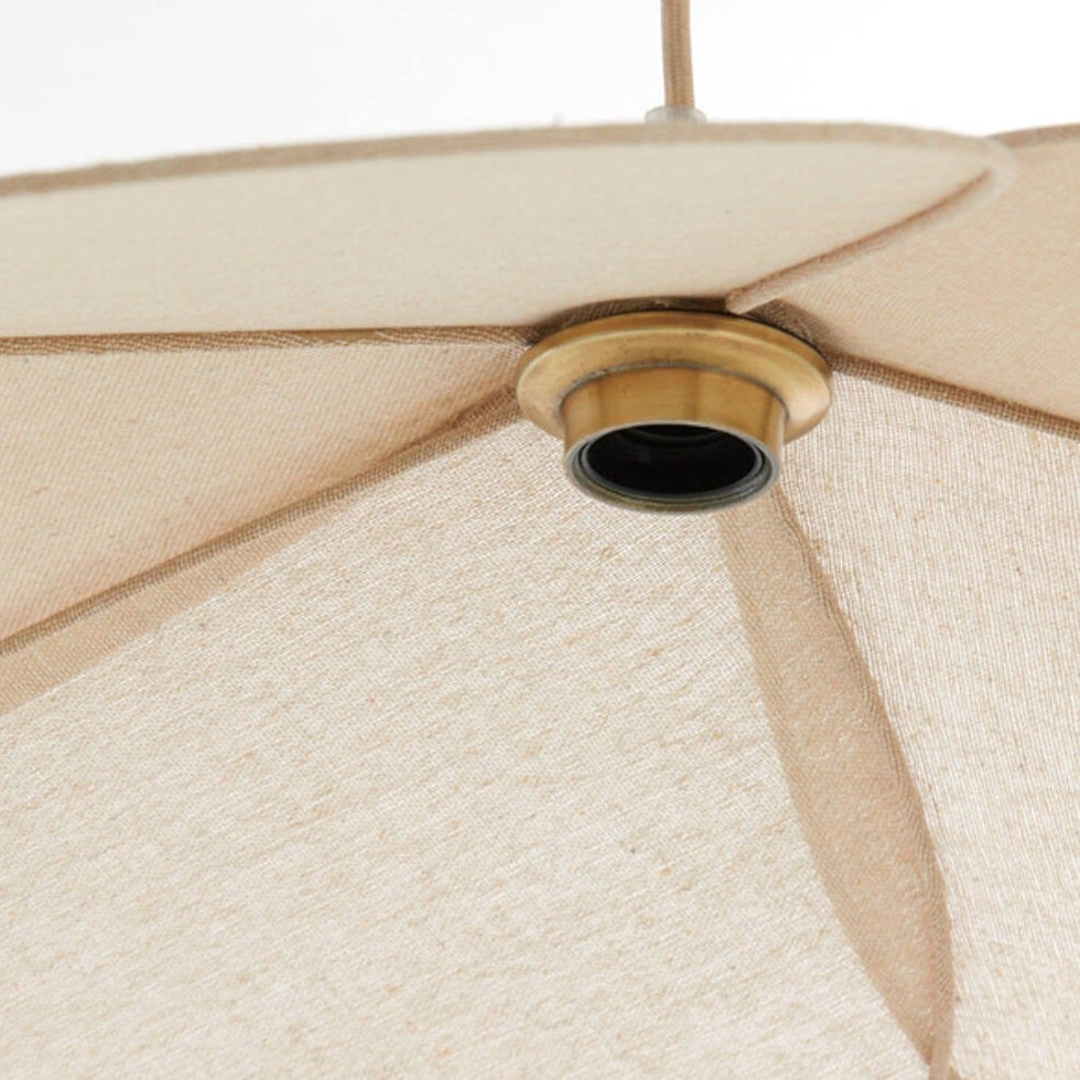Wrenlee Beige Fabric Flower Shaped Ceiling Light