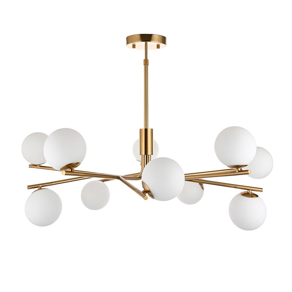 Charlie Gold 10 Light Pendant Ceiling Light