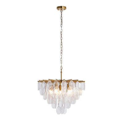 Ingrid Large Gold & Glass Droplet Pendant Ceiling Light