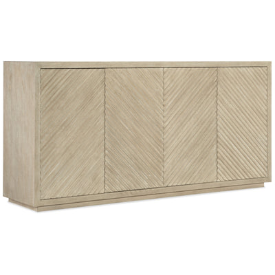 Cecily Luxury Washed Wood Herringbone 4 Door Sideboard