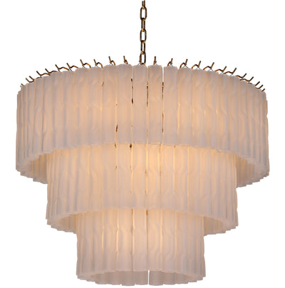 Ophelia Large Luxury Frosted Glass 3 Tier Chandelier