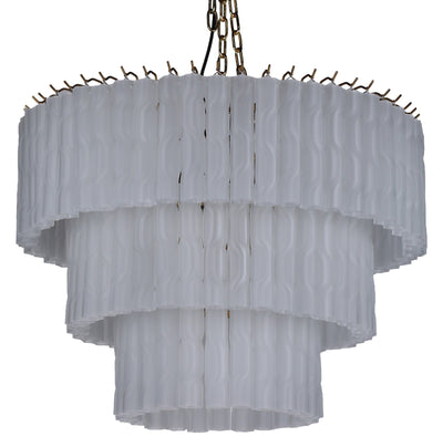 Ophelia Large Luxury Frosted Glass 3 Tier Chandelier