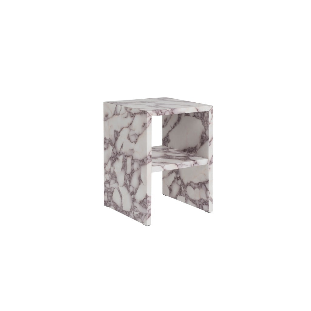 Venessia Calacatta Marble Effect Bedside Table