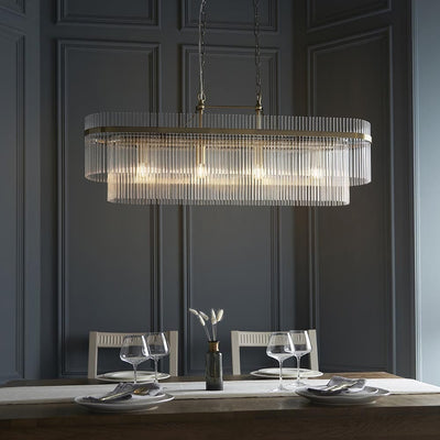In Stock -Abella Light Gold 4 Light Linear Pendant Ceiling Light Lighting 