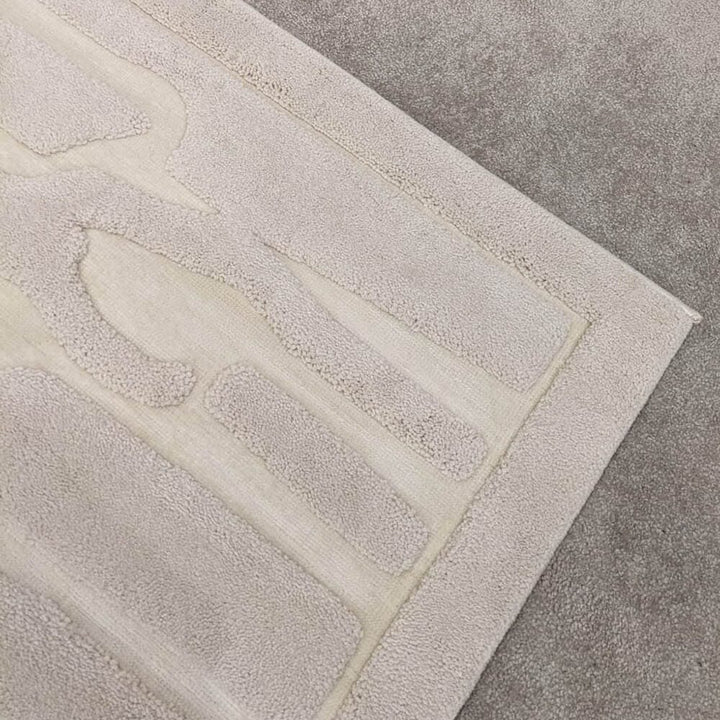 In Stock - Amore Ivory Textured Abstract Rug 120 x 170cm Textiles 