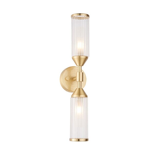 In Stock - Apollo Gold & Glass Double Wall Light Lighting 