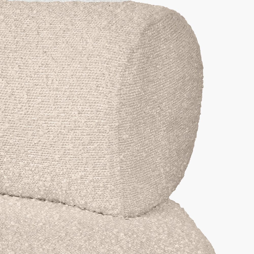 In Stock - Arles Cream Boucle Round Accent Chair Furniture 