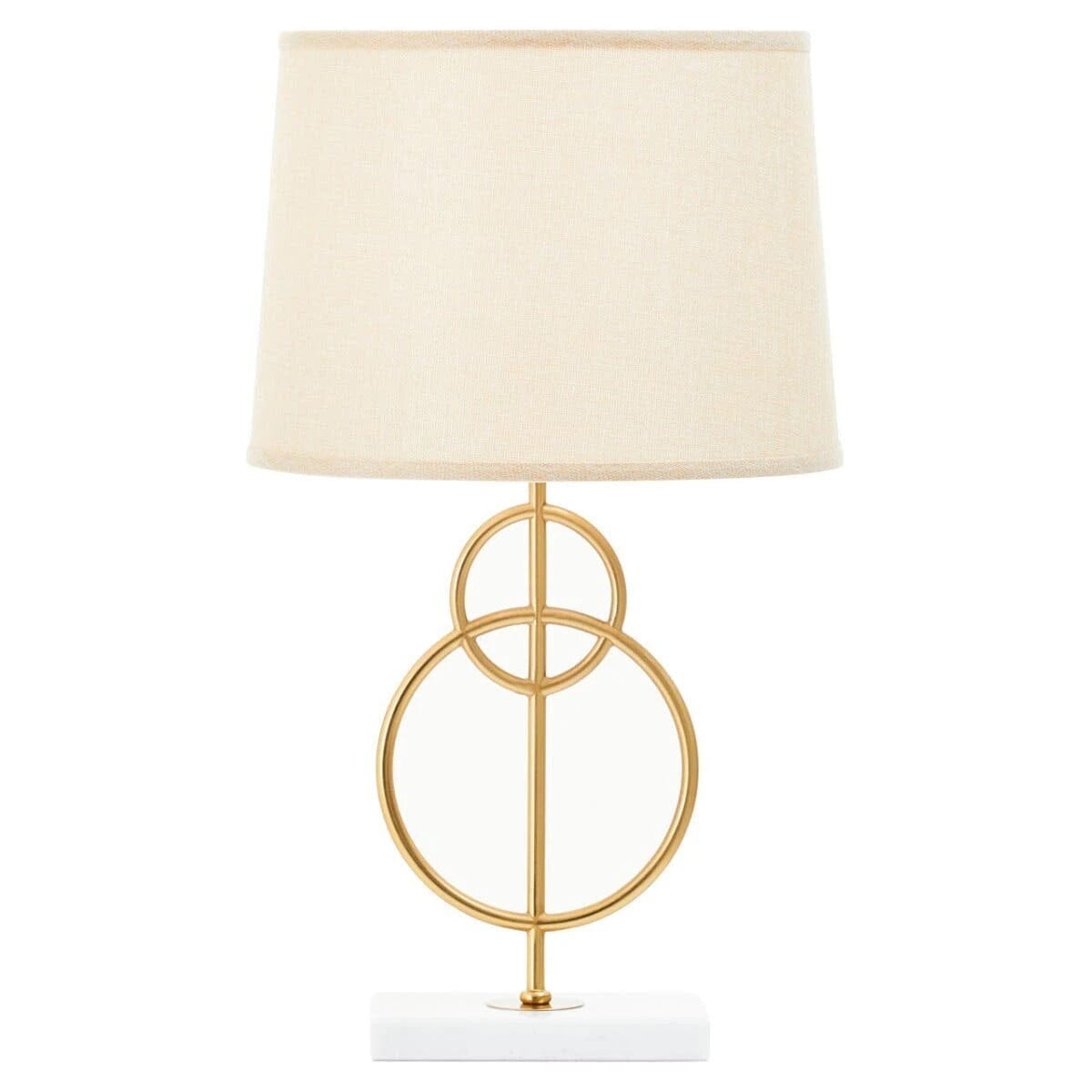 In Stock - Bellagio Gold Circles Table Lamp with Marble Base Lighting 