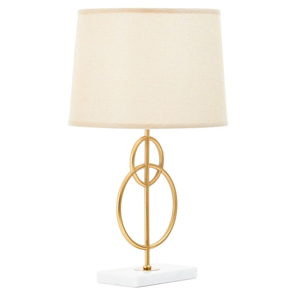 In Stock - Bellagio Gold Circles Table Lamp with Marble Base Lighting 