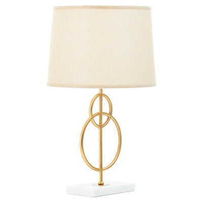In Stock - Bellagio Gold Circles Table Lamp with Marble Base Lighting 