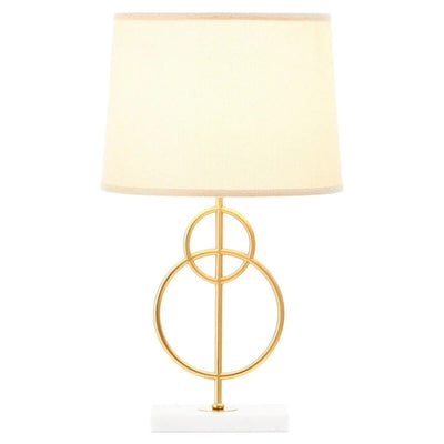 In Stock - Bellagio Gold Circles Table Lamp with Marble Base Lighting 