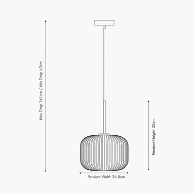 In Stock - Bellamy White Glass & Gold Ribbed Glass Circular Pendant Ceiling Light Lighting 