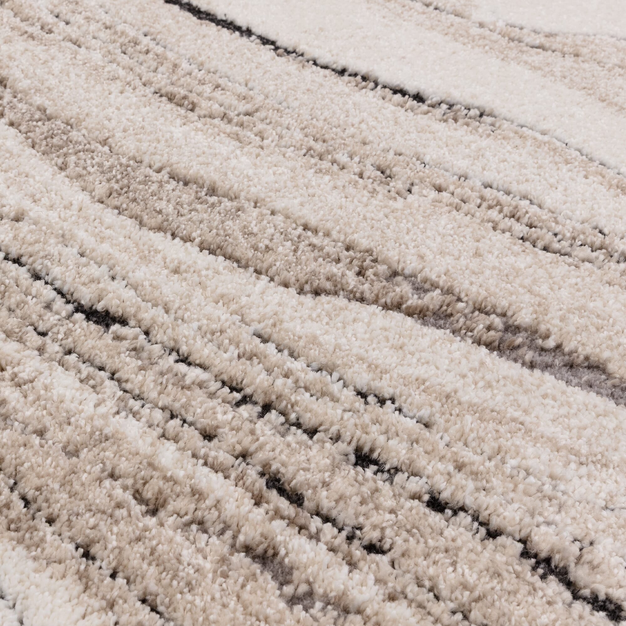In Stock - Casoria Cream & Beige Marble Effect Rug - 160x230cm Textiles 