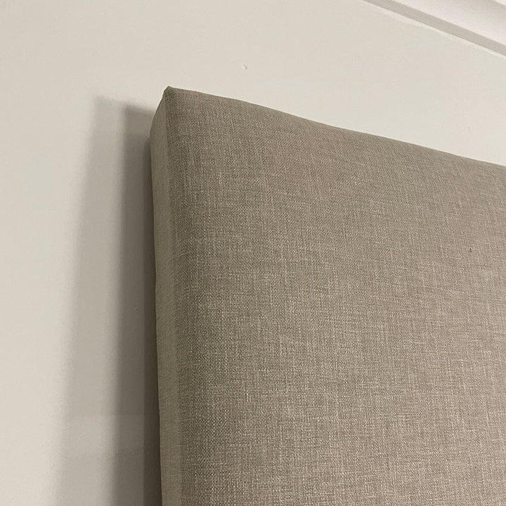 In Stock - Chambray Ash Greige Individual Padded Upholstered Double Width Wall Hanging Headboard Panel - 90cm MTO Beds and Headboards 