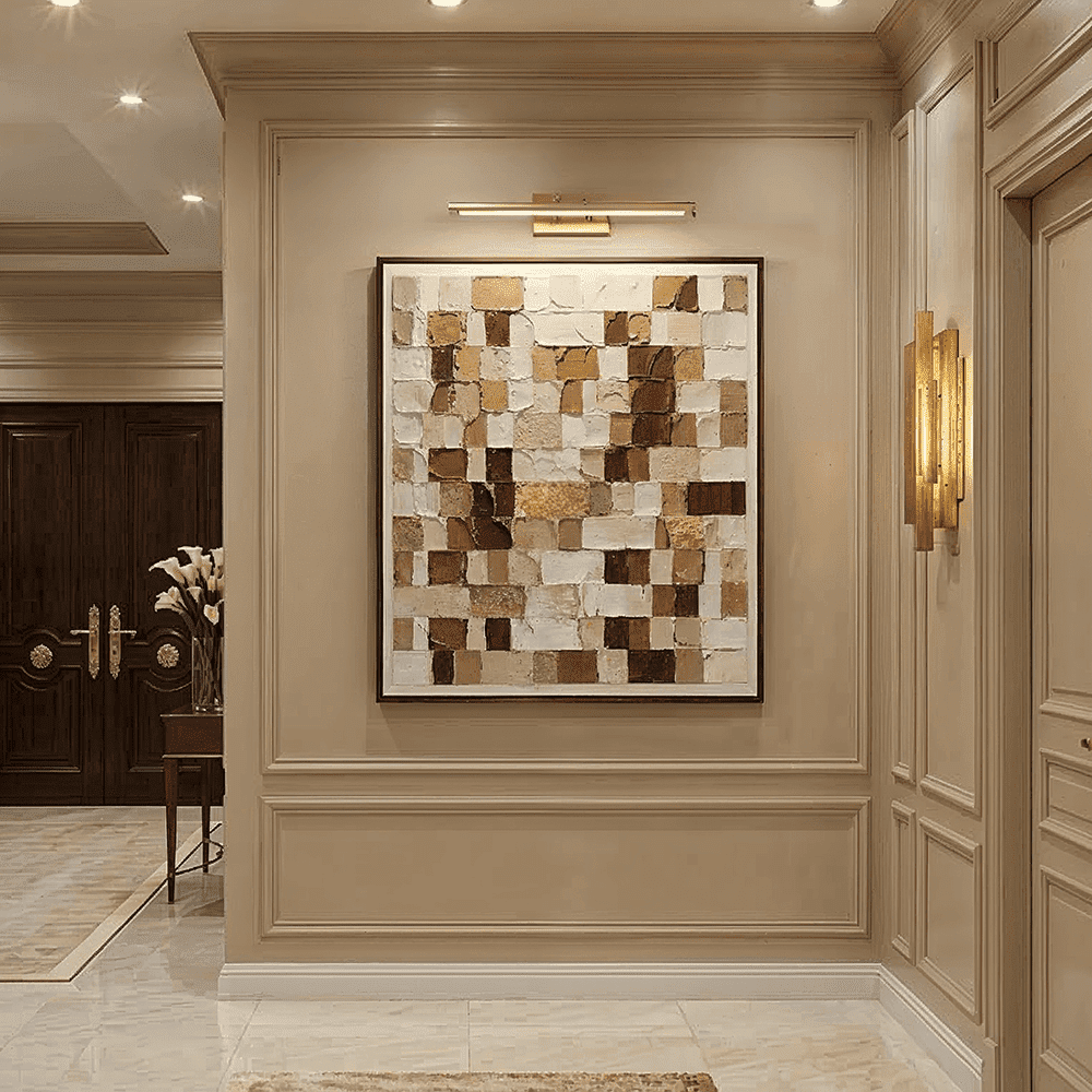 In Stock - Cromwell Neutral Textured Canvas Wall Art Accessories 