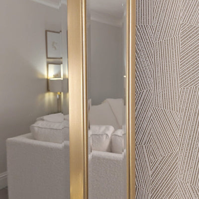 In Stock - Eloise Gold Framed Rectangular Wall Mirror Accessories 