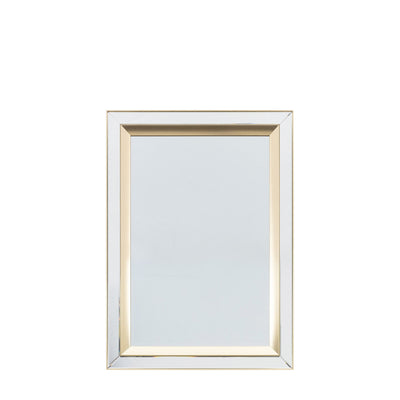 In Stock - Eloise Gold Framed Rectangular Wall Mirror Accessories 