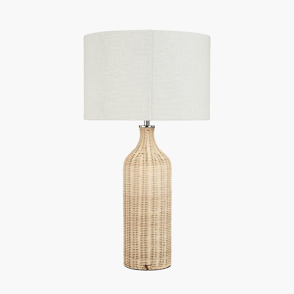 In Stock - Emilia Natural Rattan Bottle Neck Table Lamp Lighting 