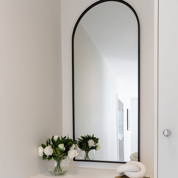 In Stock - Haiyan Black Arched Large Wall Mirror Accessories 