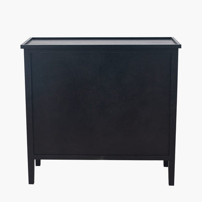 In Stock - Henrik Black 4 Drawer Chest with Gold Handles Furniture 