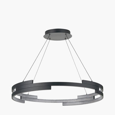 In Stock - Jayden Black Round LED Pendant Ceiling Light 
