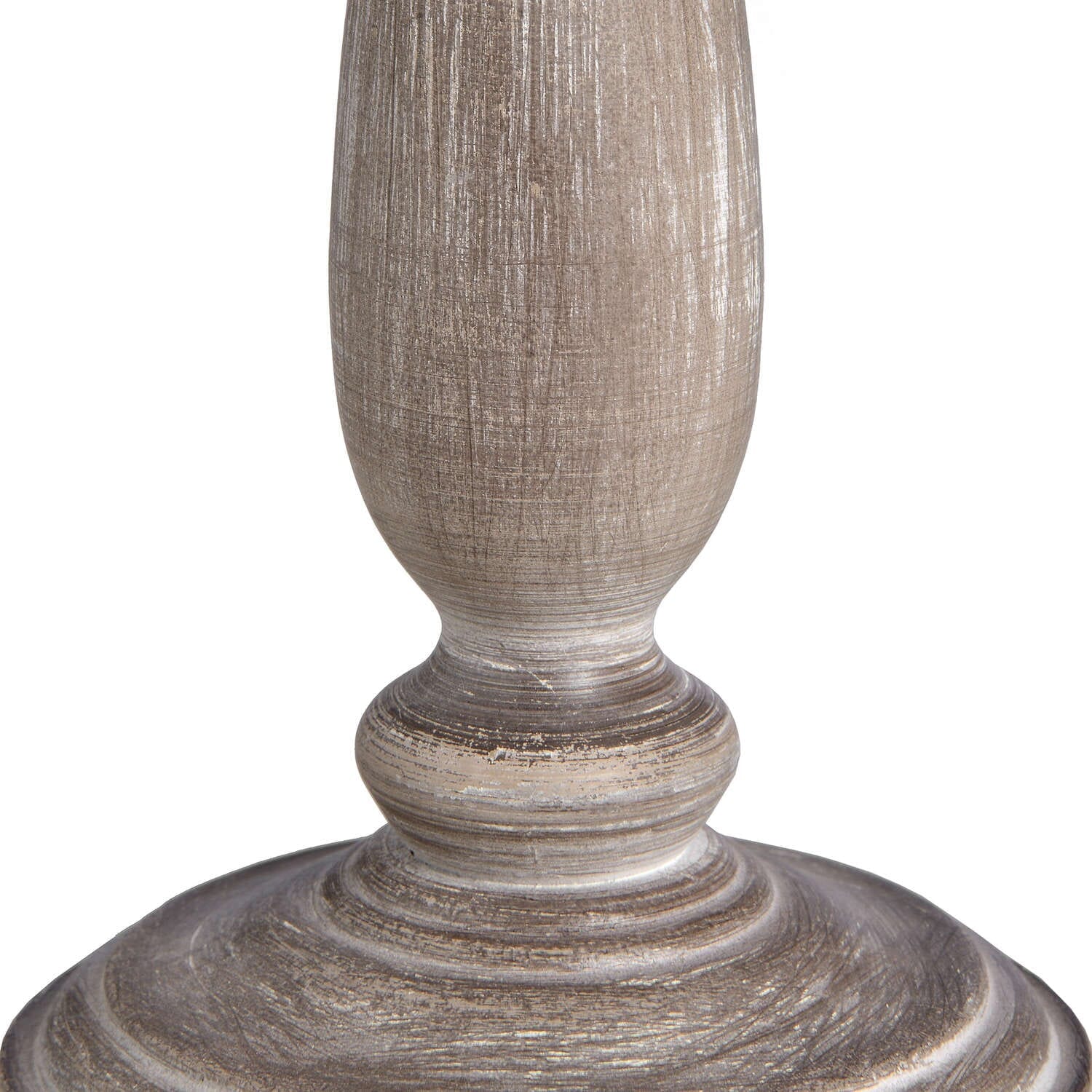 In Stock - Kenwood Washed Wood Table Lamp with Neutral Shade Lighting 