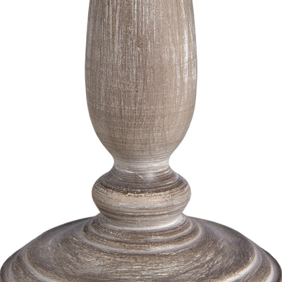 In Stock - Kenwood Washed Wood Table Lamp with Neutral Shade Lighting 