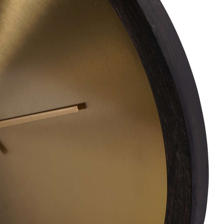 In Stock - Laylani Brass & Black Large Wall Clock Accessories 