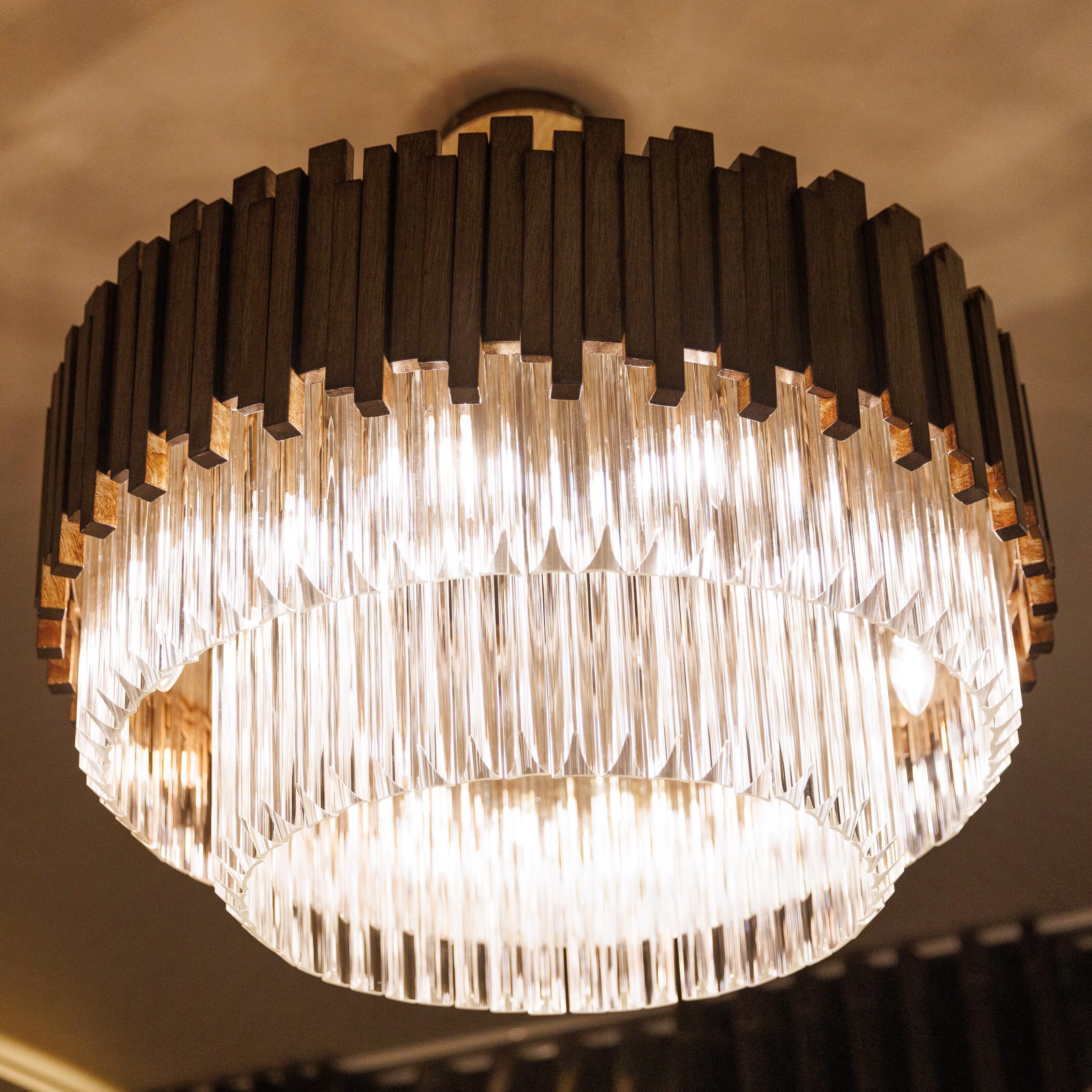 In Stock - Legacy Premium Bronze & Glass Large Chandelier Lighting 